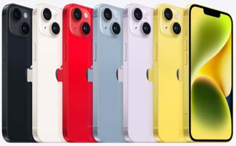 iPhone14は原色系の元気な色合いが用意されていた