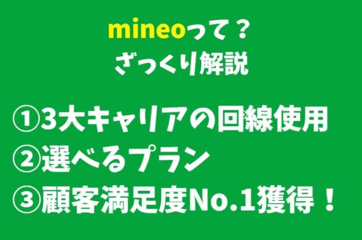 mineoざっくり解説